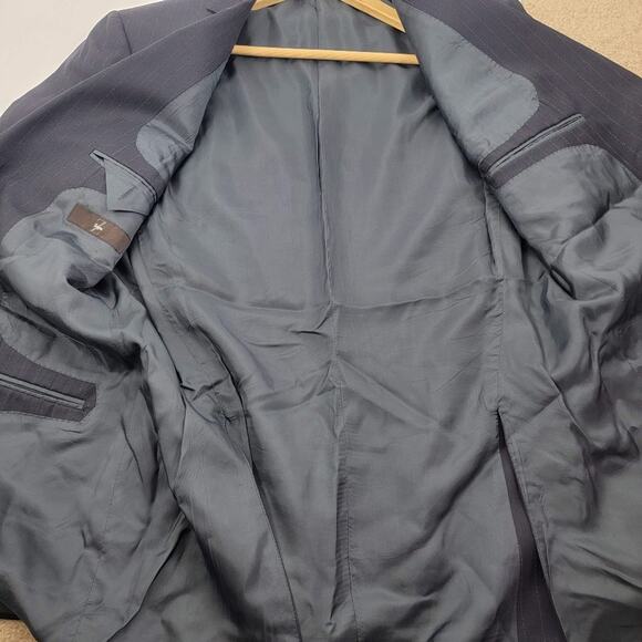 Ermenegildo Zegna City Wool Blazer Double Vent Black Size 52L/ US 42 - Picture 4 of 7